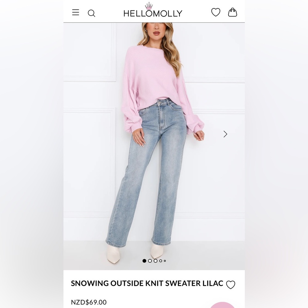 Hello Molly Pink Cozy Sweater